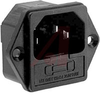 Inlet, Power Screw Mount 250 VAC 10 A 10 Megohms (Min.) Nylon UL 94 V-0 - 70133366 - Allied Electronics, Inc.