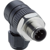 M12 Field Attachable Connector: male, angled, 4-pin, A-coded, unshielded, black housing, screw type, 230 V AC/DC - RSCWN 4/7 - Belden Inc.