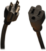 Power Extension Cord, NEMA 5-15P to NEMA 5-15R - 10A, 120V, 18 AWG, 15 ft., Black -- P022-015