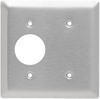 Combination Wall Plate, 1 Blank & 1 Single Receptacle - SS147 - Legrand