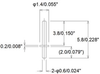 Junction Terminal, Round Header Pins, Dia. 0.60mm/0.024