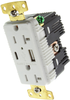 Usb Charger Rcpt, 2Port, 20A/125V, Wht; Product Range Hubbell Wiring Devices - 58AC0211 - Newark, An Avnet Company