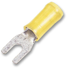Terminal, Spade/fork, #6, Crimp, Yellow; Product Range Amp Te Connectivity - 50F3302 - Newark, An Avnet Company