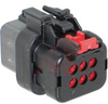 CONNECTOR, AMPSEAL 16, PLUG ASSEMBLY, 6POSITION, 14-18 AWG, GREY - 70084760 - Allied Electronics, Inc.