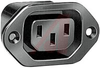 Receptacle; Front Mount; 10/15 A; 250 VAC; 2 Million Megohms @ 500 VDC - 70214181 - Allied Electronics, Inc.