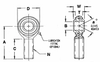 CM-M (Male) 2 Piece, Metal to Metal Metric Rod End Bearing -- CML6M