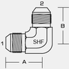 2500 - MALE JIC 37° x MALE JIC 37° - 90° -- 2500-04-04 - Image