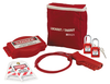Gate Valve Lockout Pouch with Safety Padlocks & Tags - 102692 - Brady Corporation