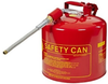Eagle Red Galvanized Steel 5 gal Safety Can - 15 7/8 in Height - 11 1/4 in Overall Diameter - 048441-22154 - 048441-22154 - R. S. Hughes Company, Inc.