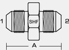 2403-LH - MALE JIC 37° x MALE JIC 37° (LARGE HEX) -- 2403-LH-08-08 - Image
