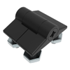 Adjustable Torque Hinge, Sy mmetric Torque, Small Size, Acetal Copolymer, Natural, Black -- E6-10-101-20 - Image