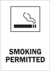 Brady B-120 Fiberglass Reinforced Polyester Rectangle White Smoking Permitted Sign - 10 in Width x 14 in Height - TEXT: SMOKING PERMITTED - 72297 - 754476-72297 - R. S. Hughes Company, Inc.