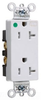 Duplex/Single Receptacle - TR26362-HGW - Hubbell Wiring Device-Kellems