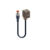 INDUSTRIAL-B NEMA, Cordset, double ended: M12, Male, Straight, 3-Pole, to a, Form B, Female, Angled, 2+PE PE across cable outlet, Yellow LED with Suppressor Diode: Cable, PUR, black, 3x0.50 mm² - RST 5-3-VB 1B-1-2-226 - Belden Inc.