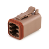 Amphenol Sine Systems AT06-6S-BRN 6-Way Connector Plug, DT06-6S Compatible, Brown - 39872 - Waytek, Inc.