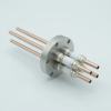 Power Feedthrough, 12,000 Volts, 4 Tubes, 0.25″ Copper Conductors, 2.75″ Conflat Flange - A0063-2-CF - MPF Products, INC.