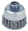 Dynabrade Steel Cup Brush - Arbor Attachment - 2 3/4 in Diameter - M14 x 2 Center Hole - 0.02 in Bristle Diameter - 78821 - 616026-78821 - R. S. Hughes Company, Inc.