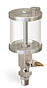(Formerly B1876-8), Single Feed Manual Lubricator, 9 oz Acrylic Reservoir, 3/8” Male NPT - B1876-009A13B1W - Oil-Rite Corp.