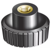 Female Grip Hand Wheel & Knob: Diameter, M4 x .70 Threads, Thermoplastic -- GK-195 - Image