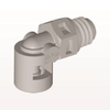 Threaded Elbow Connector, Barbed, Natural - ME2 - Qosina Corp.