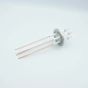 Power Feedthrough with Power Glove Connectors, 10,000 Volts, 30 Amps, 4 Pins, 0.094″ Copper Conductors, 2.16″ QF / KF Flange - A5978-1-QF - MPF Products, INC.