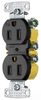 Duplex/Single Receptacle - RR15QBKTR - Hubbell Incorporated