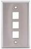 Wall Plate, 3 Port, 1 Gang, Satin Stainless; Accessory Type Hubbell Wiring Devices - 99B3337 - Newark, An Avnet Company