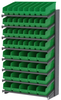 Akro-Mils APRS 900 lb Green Gray Powder Coated Steel 16 ga Single Sided Fixed Rack - 36 3/4 in Overall Length - 52 Bins - Bins Included - APRS18AST00 GREEN - APRS18AST00 GREEN - R. S. Hughes Company, Inc.