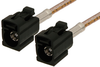 Black FAKRA Jack to FAKRA Jack Cable 60 Inch Length Using RG316 Coax - PE38754A-60 - Pasternack
