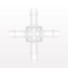 Cross Connector, Barbed - 61403 - Qosina Corp.