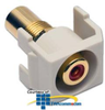 Hubbell Snap-Fit Recessed RCA Pass-Through Connector -- SFRCBKRAL