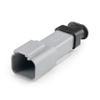 Amphenol Sine Systems AT04-2P-SR01GRY 2-Way AT Connector Receptacle with Strain Relief End cap - 39303 - Waytek, Inc.