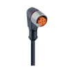 M12 Standard Sensor/Actuator Single-Ended Cordset: Female, angled, 5-pin, A-coded, translucent body, 50 V AC / 60 V DC, 4 A; PVC/PU black cable, 5-wires, 0.34 mm² - RKWT 5-MF293 - Belden Inc.