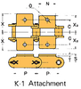 Plastic Sleeve Chain Attachment -- CS2040SS 1L K-1 - Image