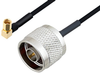 N Male to SSMC Plug Right Angle Cable 72 Inch Length Using PE-SR405FLJ Coax - PE3C4489-72 - Pasternack