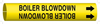 Brady B-915 Black on Yellow Plastic Strap-On Pipe Marker - 2 1/2 in Character Height - Printed Msg = BOILER BLOWDOWN with Right Arrow - 4015-G - 754476-40366 - R. S. Hughes Company, Inc.