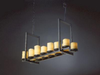 CNDL-8764-14-AMBR-MBLK Island/Pool Table-Pillar Candle - 750724 - Capital Lighting, Inc.