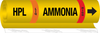 Brady B-689 Black / Orange / Red / White on Yellow Polyester Wrap-Around Pipe Marker - 3/4 in Character Height - Printed Msg = AMMONIA - 57966 - 754476-57966 - R. S. Hughes Company, Inc.