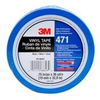 3M 471 Blue Marking Tape - 3/4 in Width x 36 yd Length - 5.2 mil Thick - 68843 - 051115-68843 - R. S. Hughes Company, Inc.