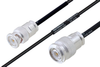 MIL-DTL-17 BNC Male to TNC Male Cable 30 Inch Length Using M17/119-RG174 Coax - PE3M0104-30 - Pasternack