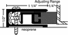 Adjustable Perimeter Seal - Neoprene - DKB -- 107NDKBFS - Image