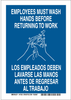 Brady B-555 Aluminum Rectangle Blue Personal Hygiene Sign - 7 in Width x 10 in Height - Language English / Spanish - 47646 - 754476-47646 - R. S. Hughes Company, Inc.