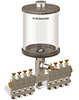 Clear View Multiple Feed Manual Lubricator, 1 qt Pyrex Reservoir, 8 Feeds, 1/8