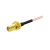 SMA Female Bulkhead St. Connector With RG316 Cable (L-10CM) + Open End - ET-SFS-BH-4L10C-OP - Eteily Technologies India Pvt. Ltd.