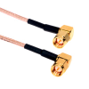 Amphenol CO-316RASMAX2-001 RG316 High Temperature Teflon Coaxial Cable - SMA Right Angle Male to SMA Right Angle Male 1ft - Image