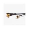 MMCX Male Right Angle With 1.13mm Black Cable (L-10CM) + UFL Connector - ET-MMMRA-5BL10C-U - Eteily Technologies India Pvt. Ltd.