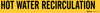 Brady B-946 Black on Yellow Vinyl Self-Adhesive Pipe Marker - 2 1/4 in Height - 2 in Character Height - 14 in Length - Printed Msg = HOT WATER RECIRCULATION - 7147-1 - 754476-90315 - R. S. Hughes Company, Inc.