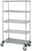 Stem Caster Cart, 4 Wire/1 Solid Shelves; Height Quantum Storage - 42AC5080 - Newark, An Avnet Company