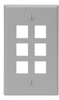 QuickPort Wallplates - 41080-6GP - Leviton Manufacturing