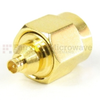 SMA Male (Plug) to U.FL Jack (Female) Adapter, Gold Plated Brass Body, High Temp - SM9851 - Fairview Microwave Inc.